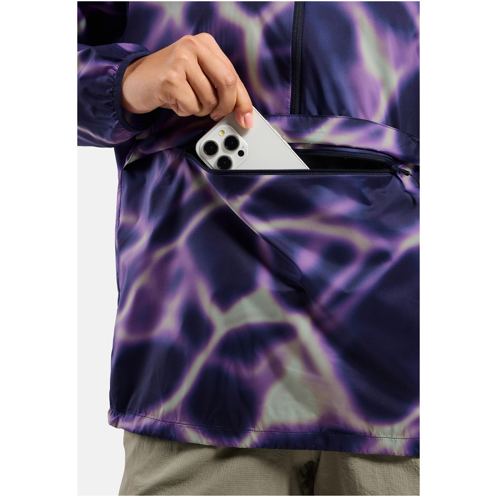 Giacca anorak da running Zeroweight con cappuccio e stampa ODLO 6/7