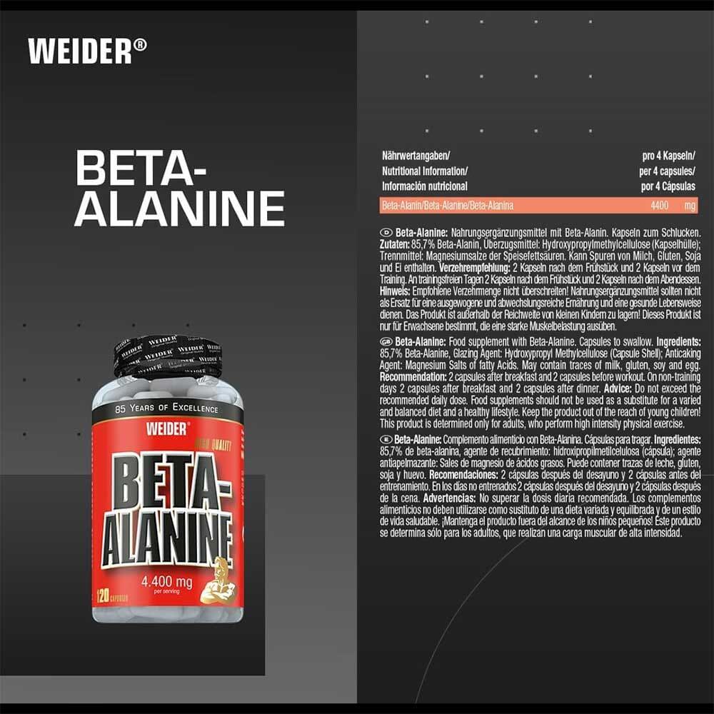 Beta Alanine 120 Caps 3/6