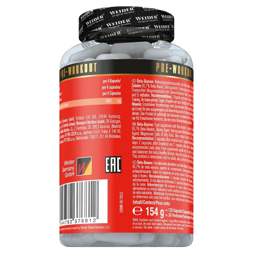 Beta Alanine 120 Caps 6/6