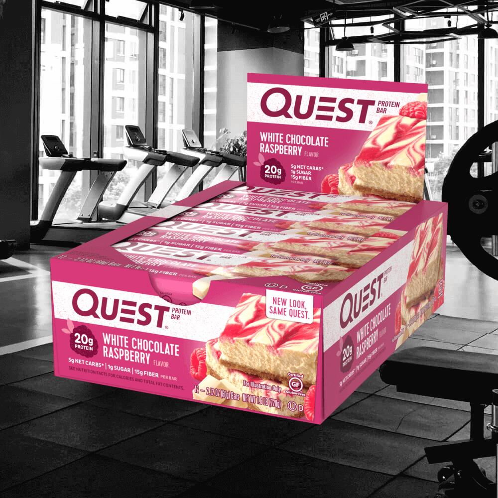 Quest Nutrition Quest Bars (12x60g) White Chocolate Raspberry - Barres 2/7