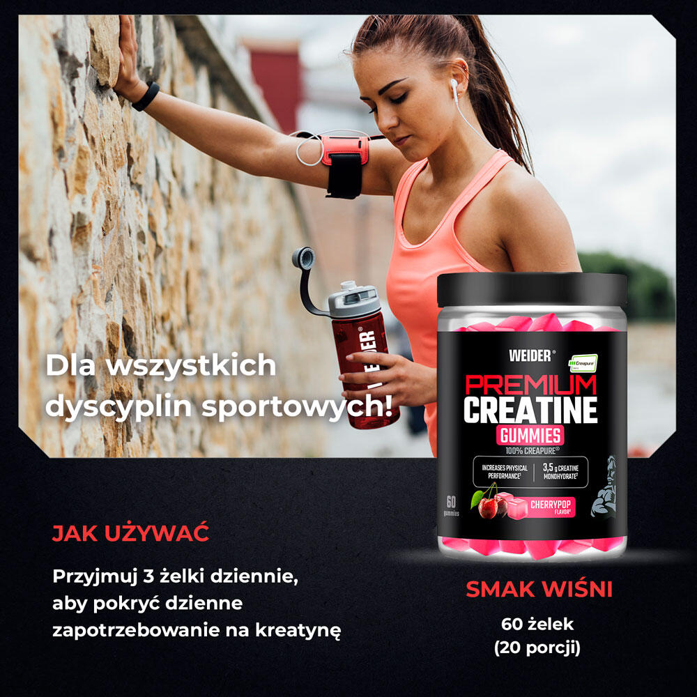 Weider Premium Creapure Gummies (60) Cherrypop - Creatina - Creapure 4/6