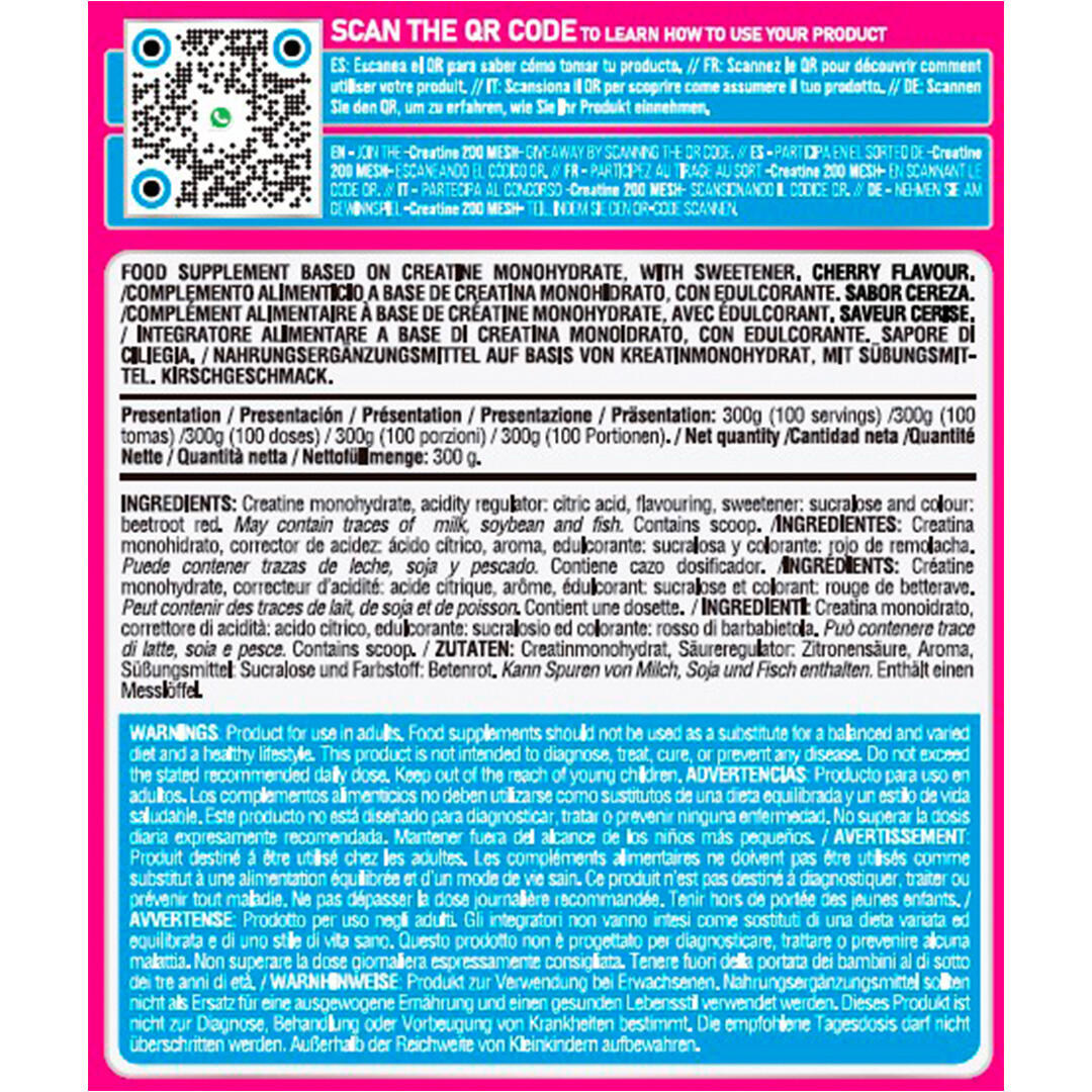 Creatine Monohydrate 200 Mesh (flavored) - 300g Lollipop LifePRO 2/6