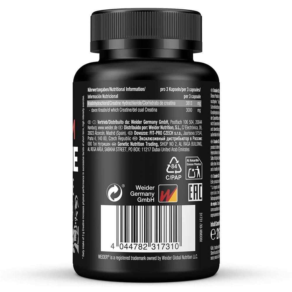 Weider Creatine HCL (150 Caps) Unflavoured - Créatine - Créatine HCL 7/7