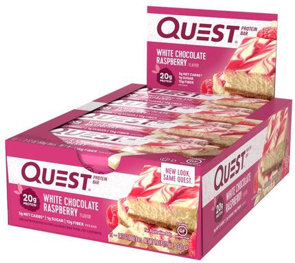 Quest Nutrition Quest Bars (12x60g) White Chocolate Raspberry - Barres