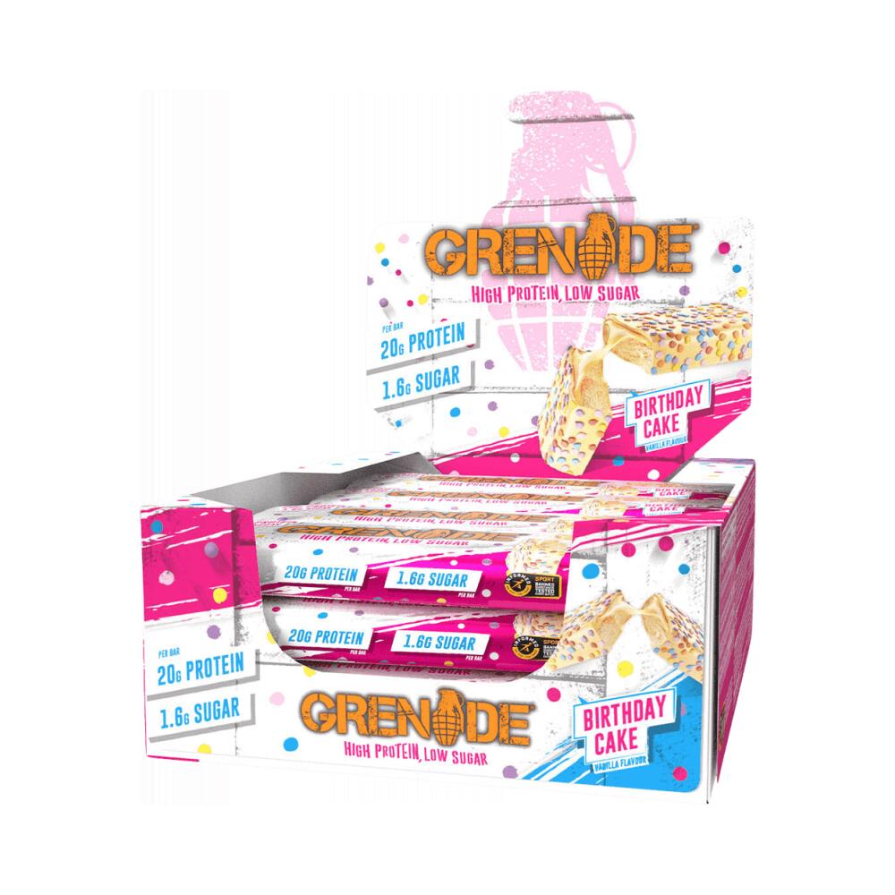 Grenade - Grenade Protein Bar (12x60g) Birthday Cake - Barres - Barres Protéinées - Barre Protéinée - Decathlon