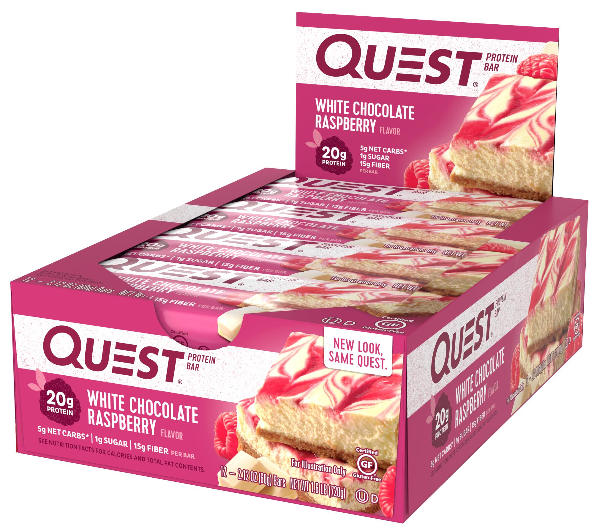 Quest Nutrition Quest Bars (12x60g) White Chocolate Raspberry - Barres 7/7