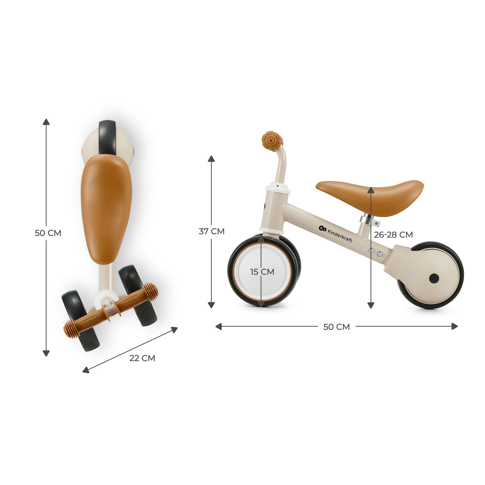 Dreirad Kinderkraft Cutie Beige 7/7
