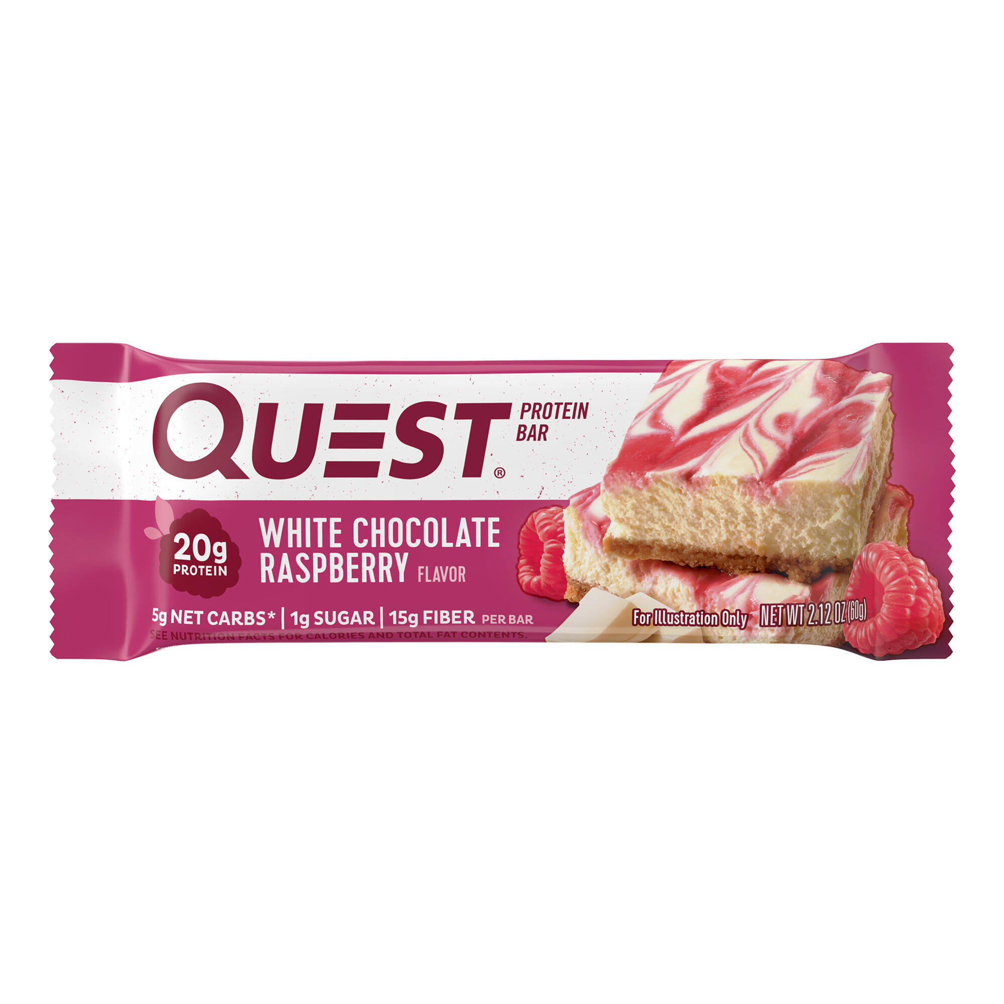Quest Nutrition Quest Bars (12x60g) White Chocolate Raspberry - Barres 6/7
