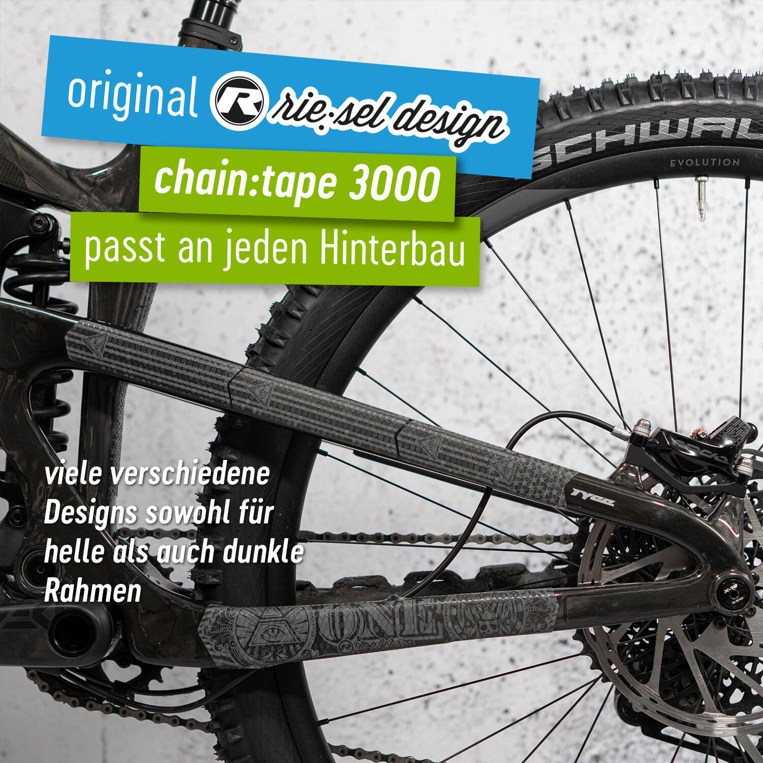 Set Schutzfolie für Kettenstreben/Wanten Riesel Design Chain:Tape 3000 Illuminat 3/5