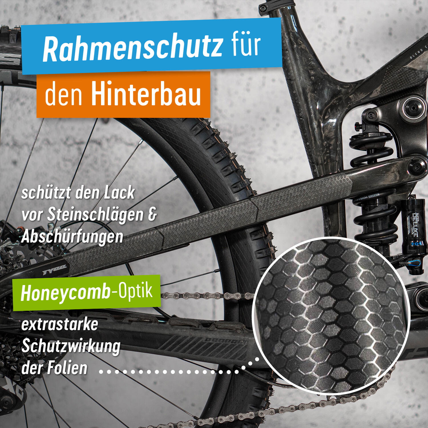 Set Schutzfolie für Kettenstreben/Wanten Riesel Design Chain:Tape 3000 Clear 2/5