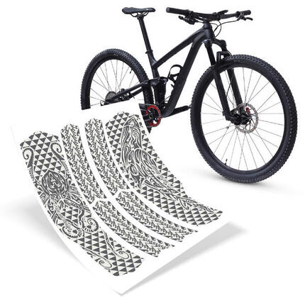 Fahrrad Schutzfolie Aufkleber für den Hinterbau matt Kratz- & Steinschlagschutz