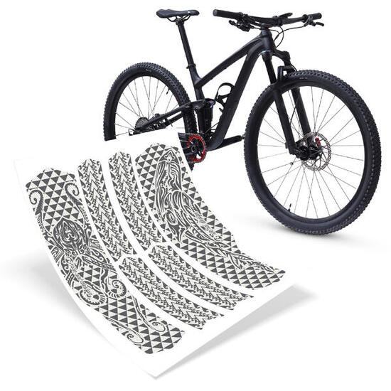 Fahrrad Schutzfolie Aufkleber für den Hinterbau matt Kratz- & Steinschlagschutz