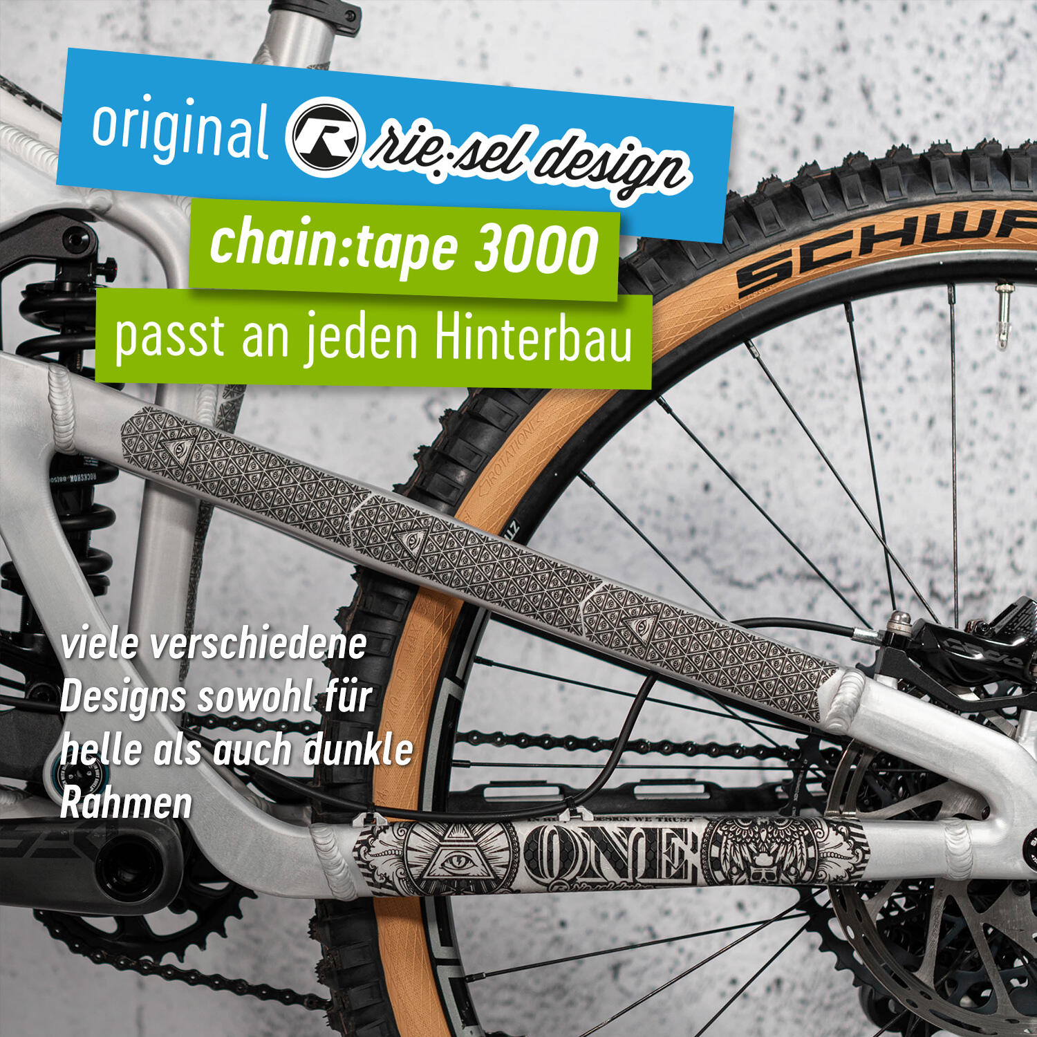 Set Schutzfolie für Kettenstreben/Wanten Riesel Design Chain:Tape 3000 Illuminat 3/5