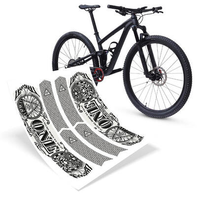 Fahrrad Schutzfolie Aufkleber für den Hinterbau matt Kratz- & Steinschlagschutz