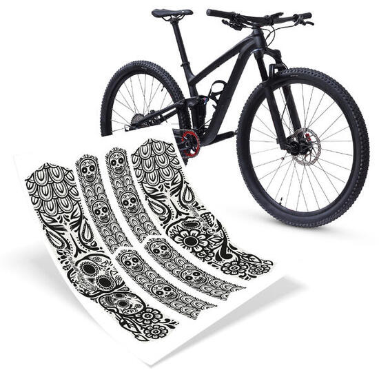 Fahrrad Schutzfolie Aufkleber für den Hinterbau matt Kratz- & Steinschlagschutz