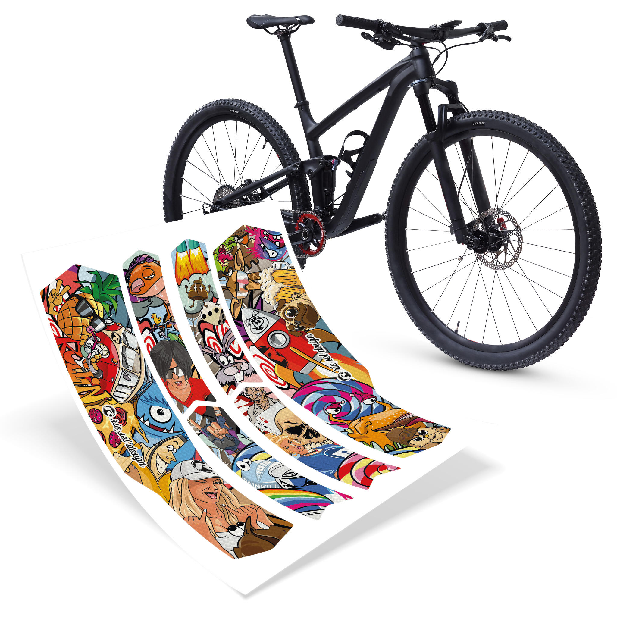 RIESEL DESIGN Base/shroud protection film kit Riesel Design Chain:Tape 3000 Stickerbomb