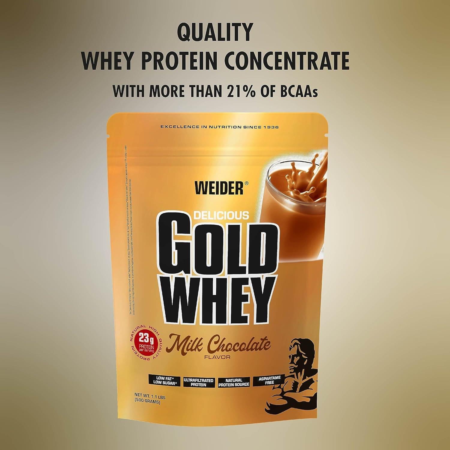 Concentrato di siero di latte - Gold Whey - Cioccolato al Latte 500g 7/7