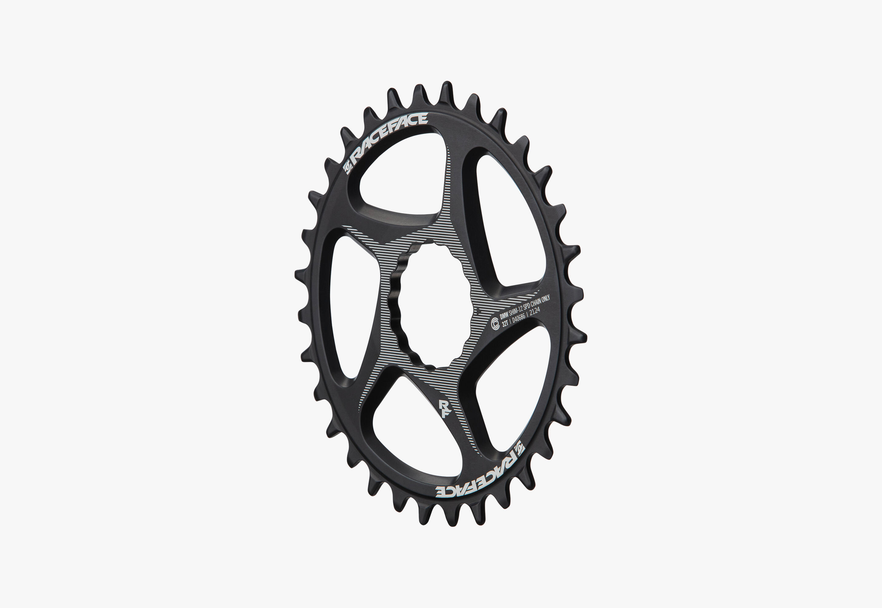 Plato Shimano de 12 V, ancho y de montaje directo (55 mm), color negro 3/4