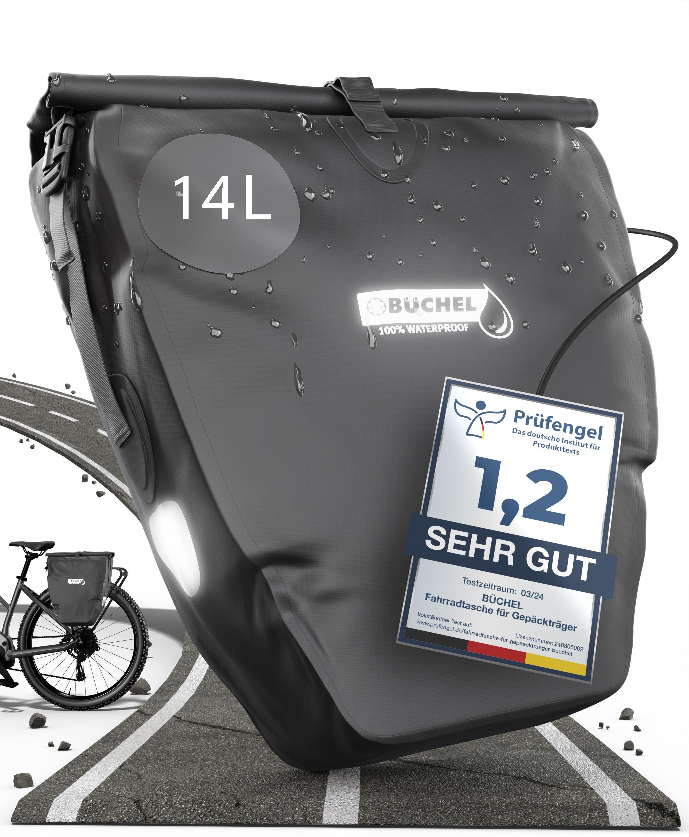 BÜCHEL Büchel Luxe Pakaftas / Enkele fietstas - Zwart - 25.4L