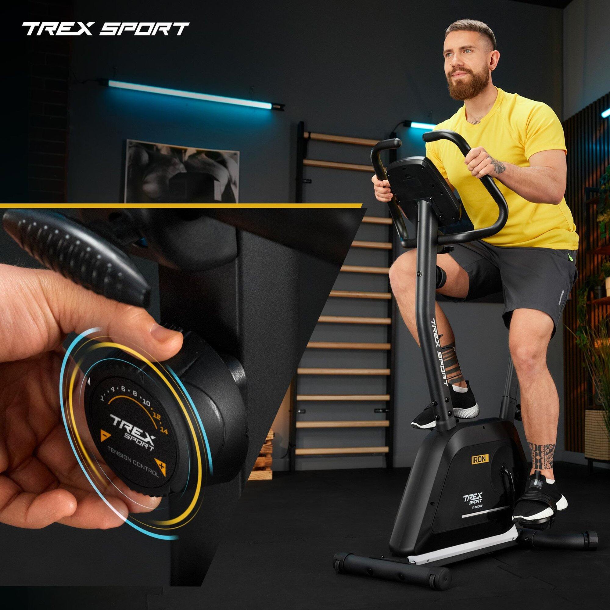 Vélo d’appartement magnétique Trex Sport IRON TX-500MB roue d'inertie 6,5kg noir 2/7