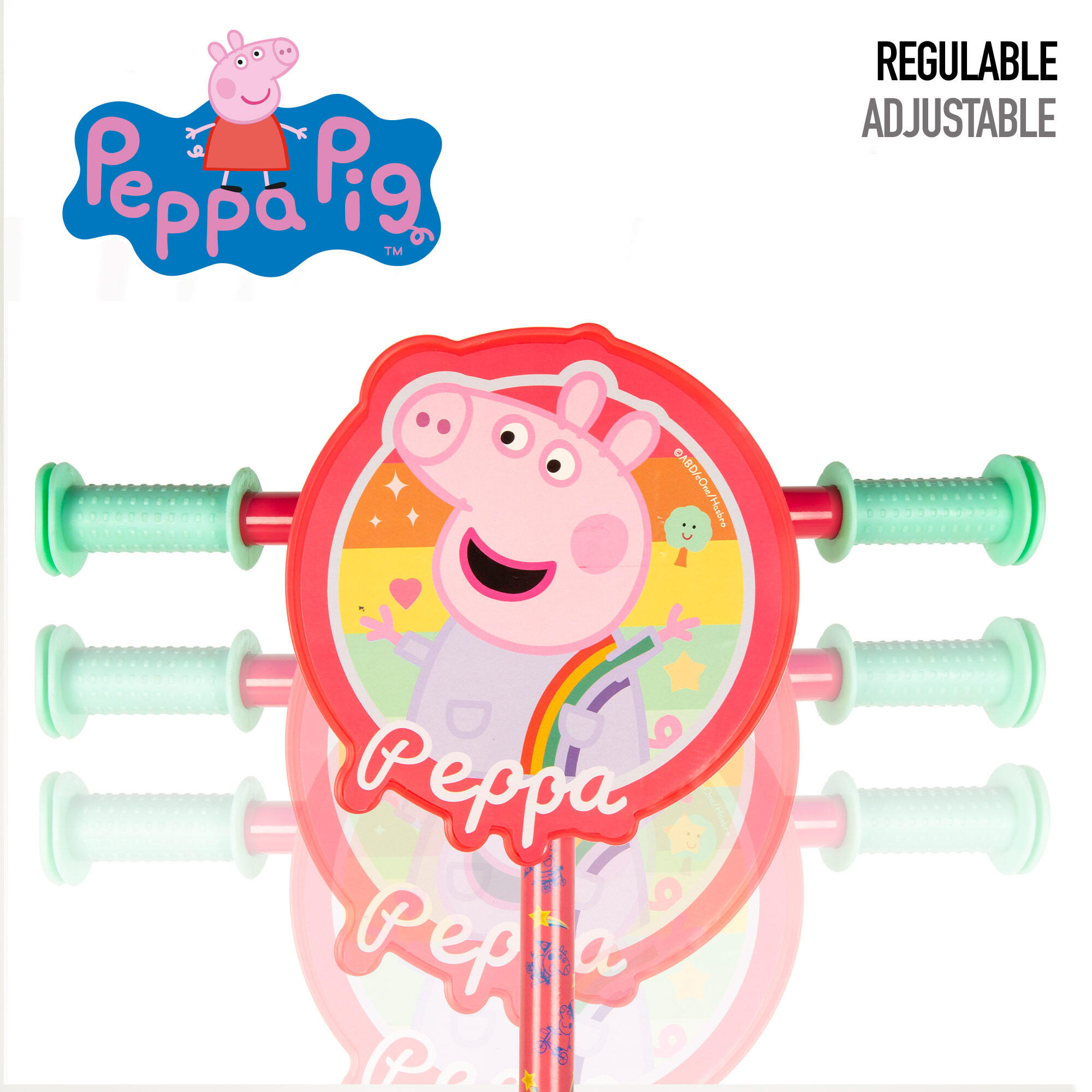 Peppa Pig Patinete 3 ruedas 58x36x65-70 cm máx. 20 kg + 2 años 3/7