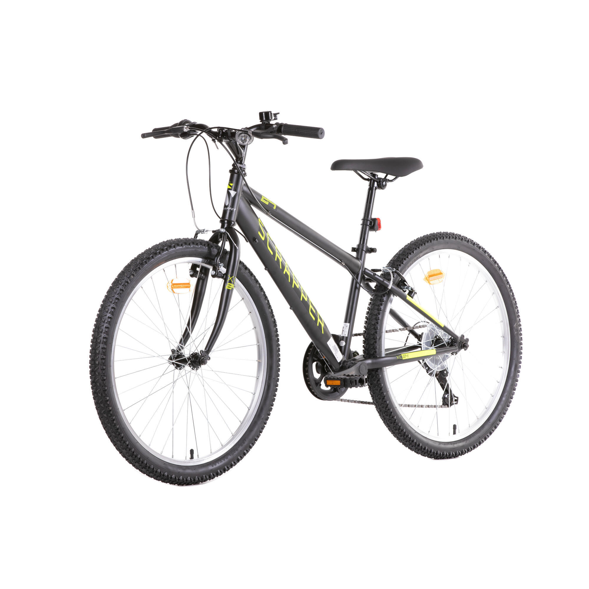 Bicicleta Infantil Montaña Scrapper Rueda 24" 6 Velocidades Negra Amarilla 3/7