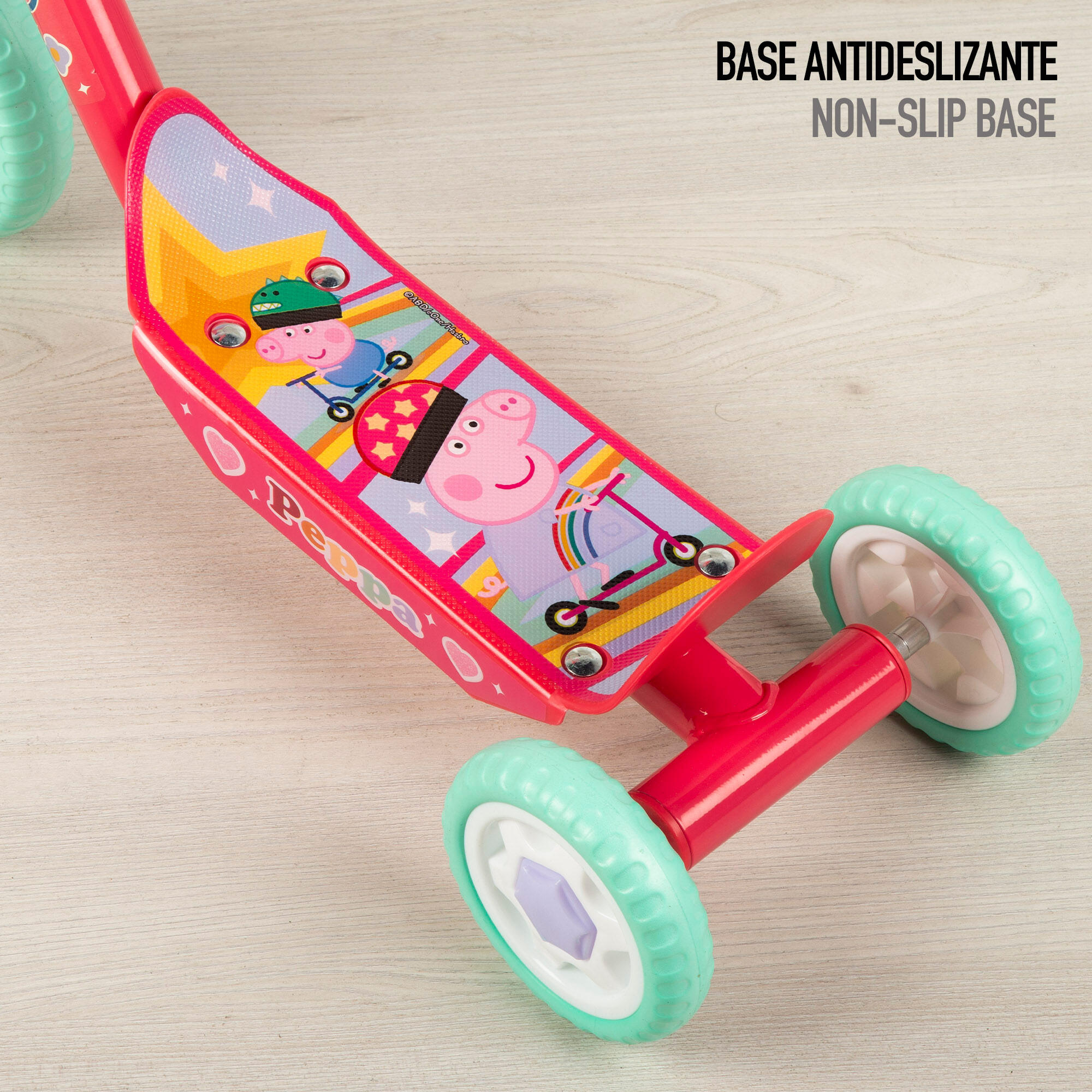 Peppa Pig Patinete 3 ruedas 58x36x65-70 cm máx. 20 kg + 2 años 6/7