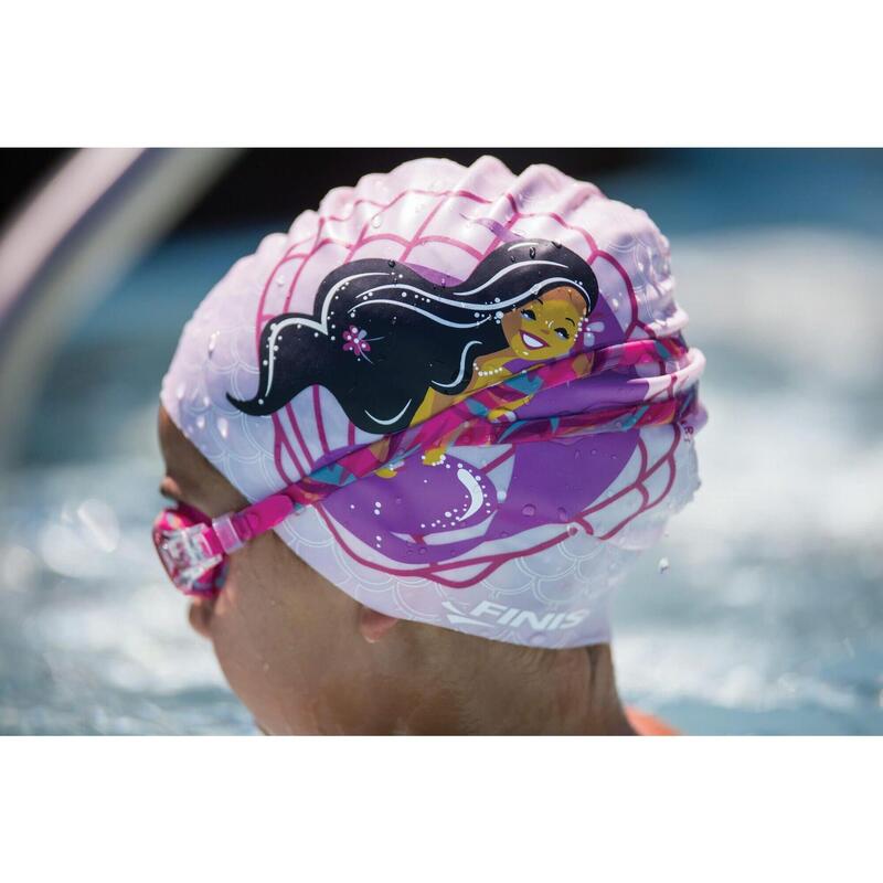 Casca inot silicon pentru copii Mermaid Silicone Cap Seashell - mov deschis neg…