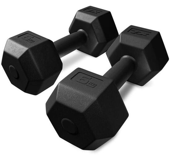 Zestaw hantli bitumicznych do ćwiczeń siłowych Trex Sport 2×6kg