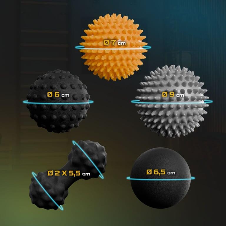 Set de pelotas de masaje Trex Sport para deportistas 5 uds 2/7