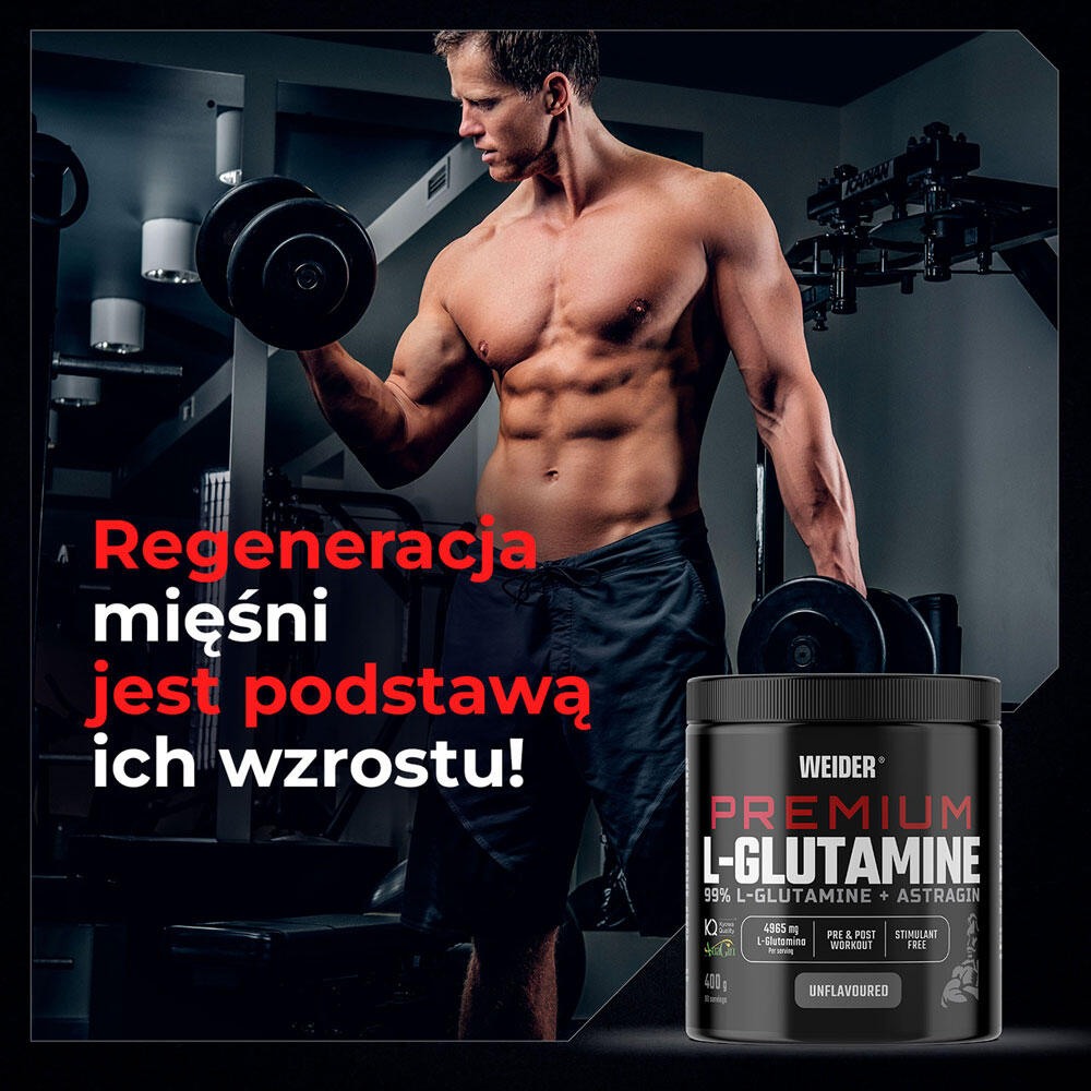 Weider Premium L-Glutamine + AstraGin (400g) Unflavoured - Aminozuren 5/6