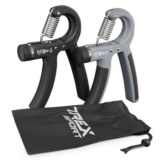 Ściskacze do ćwiczeń dłoni Trex Sport handgrip 2 szt. regulacja oporu 5–60kg