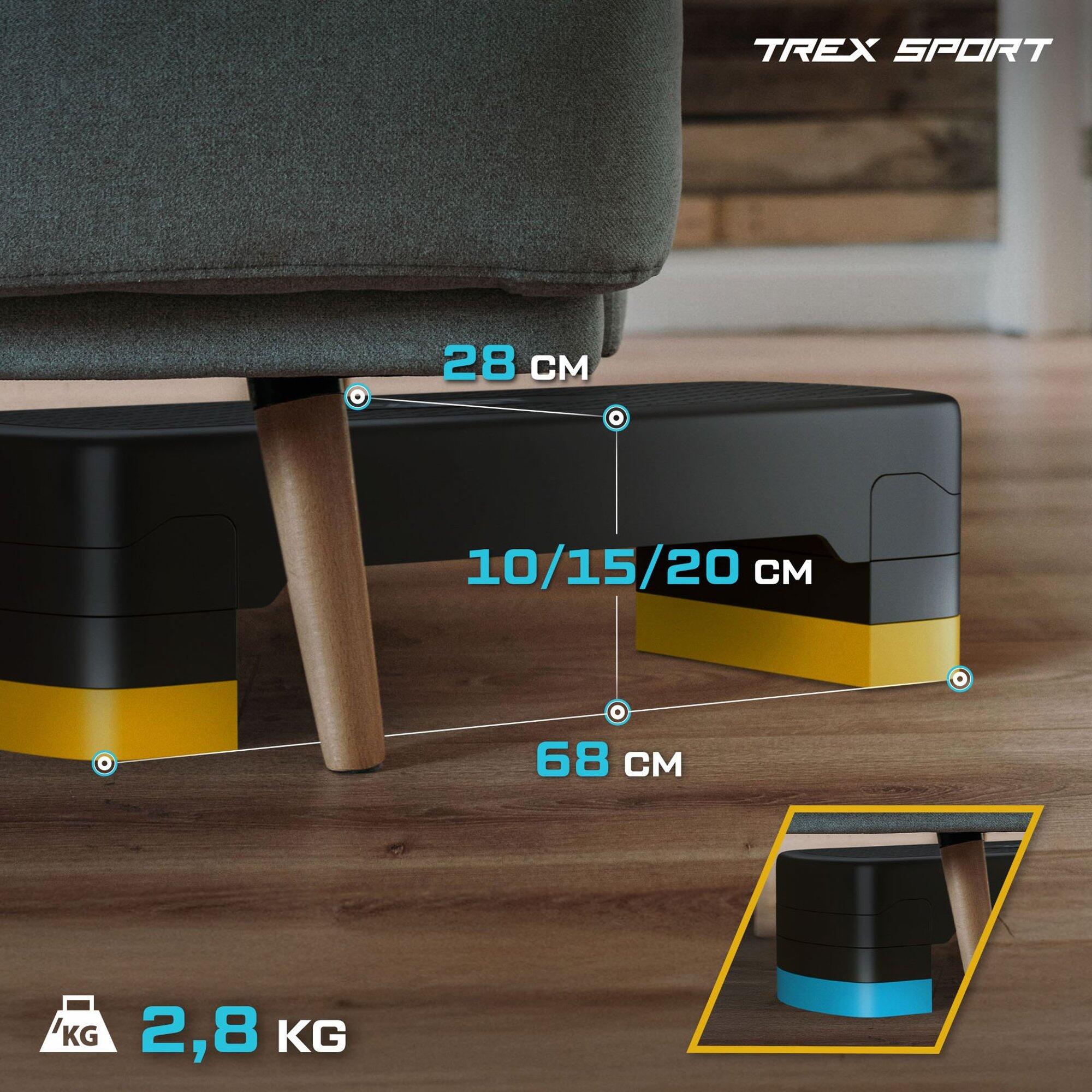 Verstelbaar stepboard voor fitness Trex Sport 3 hoogtes 350 kg 3/7