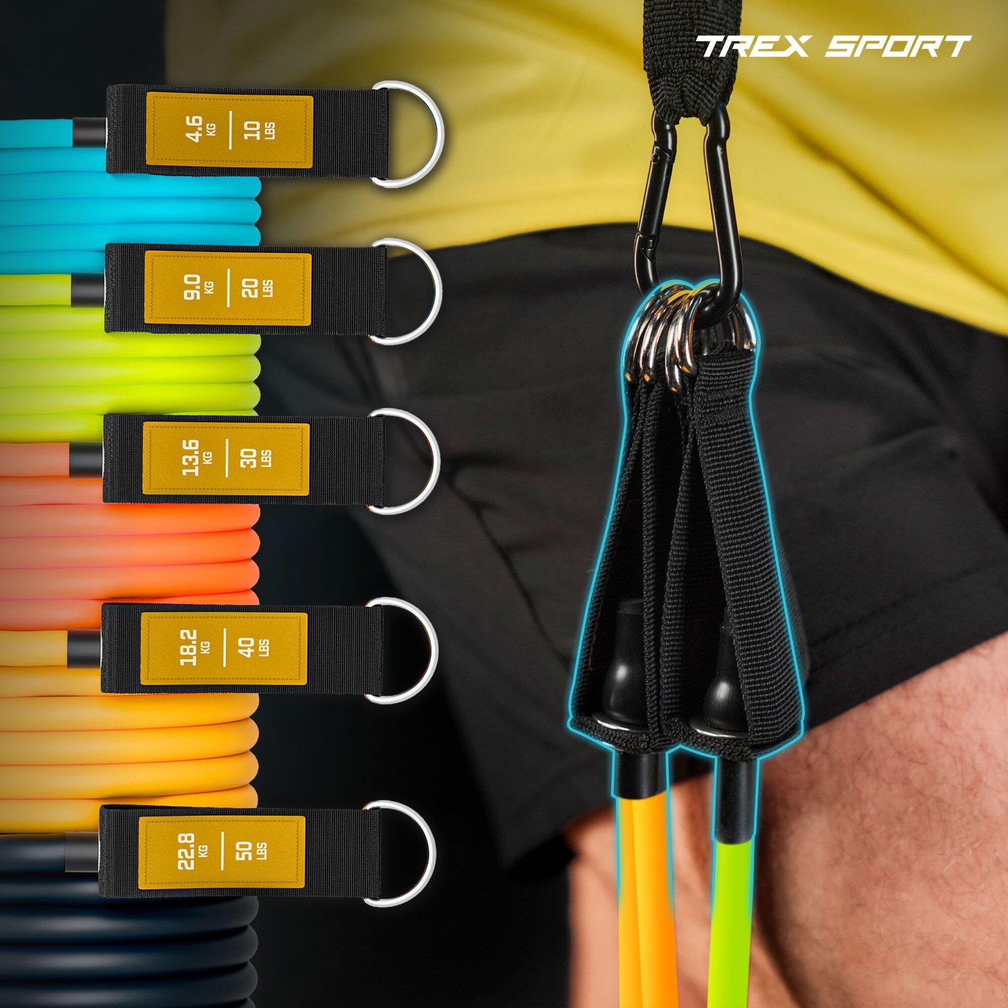 Set d'élastiques néon 5 pcs Trex Sport TX-050TS 4,6-22,8 kg 2/7