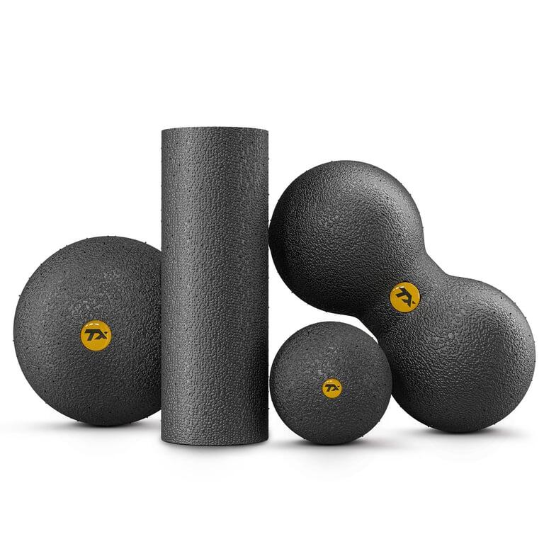 Trex Sport - Set Pour Massage Fascias Trex Sport Mini Rouleau 15 Cm + 3 Balles - Kit De Massage - Noir - Taille Unique - Decathlon