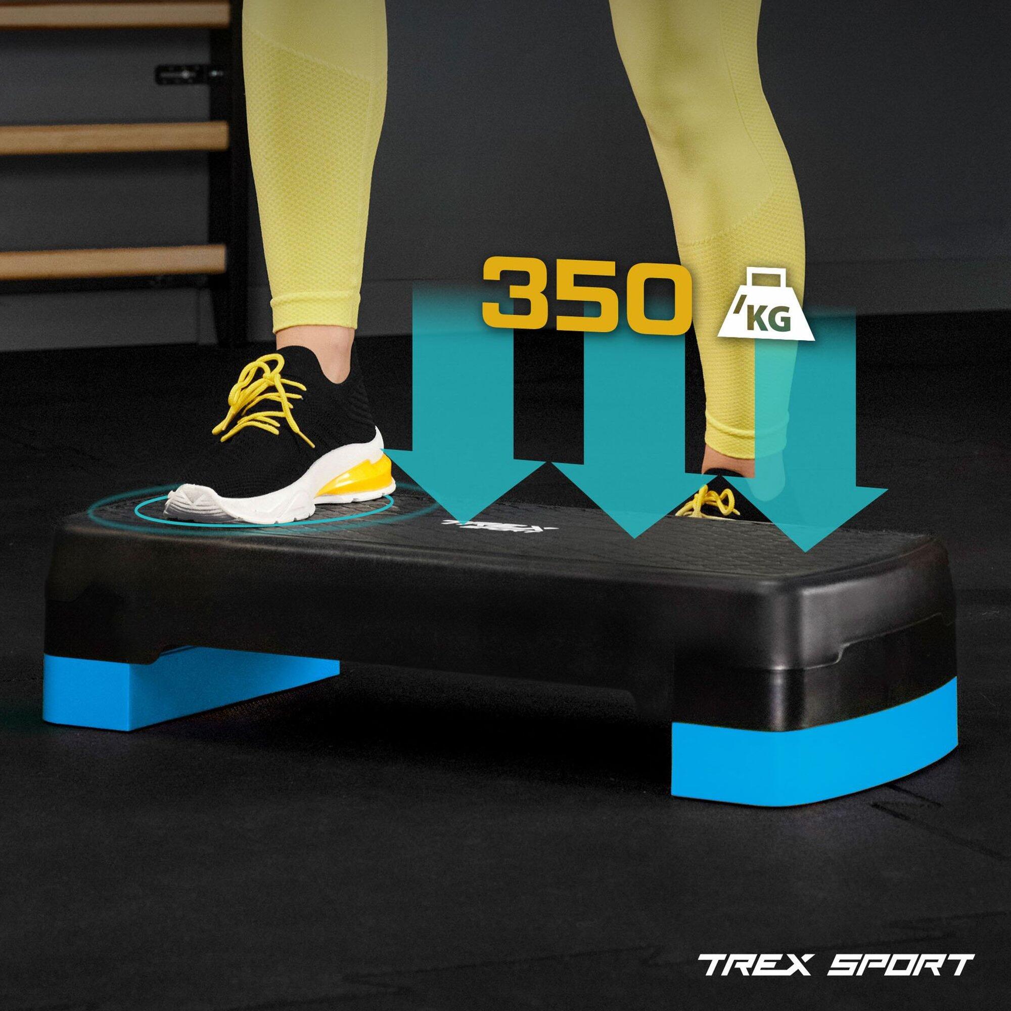 Regulowany step/stepper do ćwiczeń aerobowych i fitness Trex Sport max. 350kg