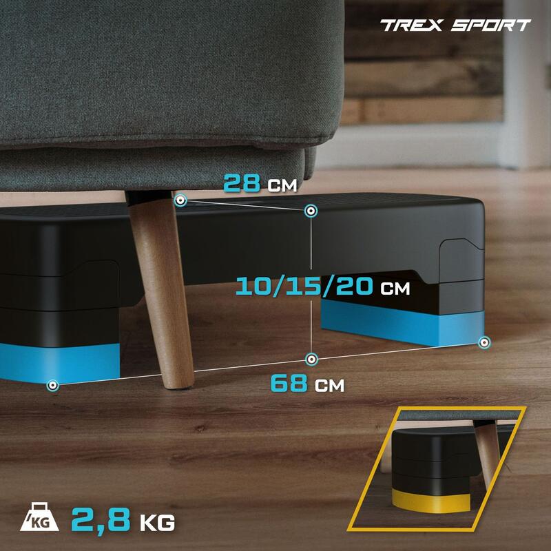 Step aerobic reglabil Trex Sport max. 350kg