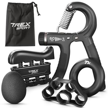 Handtrainer-Set Trex Sport 5-tlg. mit einstellbarem Widerstand 5–60 kg