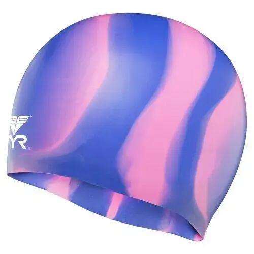TYR Multi-Colour Silicone Swim Cap - Purple & Pink