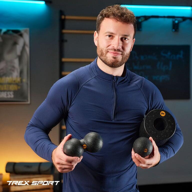 Set pour massage fascias Trex Sport rouleau 33 cm + 2 balles 5/7
