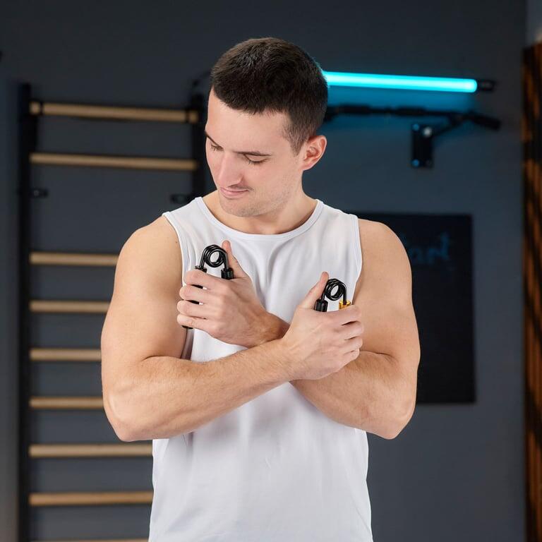 Kit de pinces de musculation en aluminium Trex Sport 2 pièces 45/90 kg 6/7