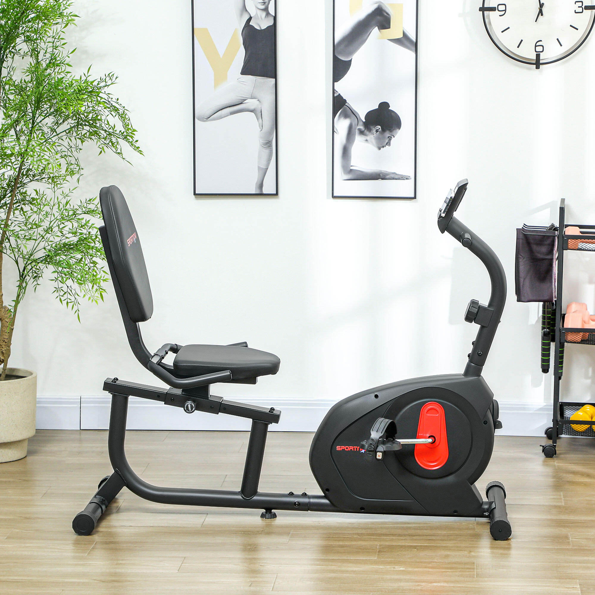 Bicicleta Estática SPORTNOW 139x61x100.5 cm Negro 5/5