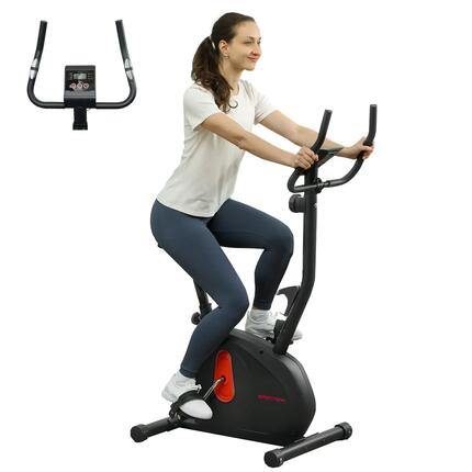 Vélo d'appartement avec résistance magnétique réglable, capteur, écran LCD et