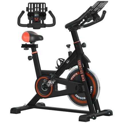 Vélo d'appartement avec volant d'inertie de 8 kg et écran LCD, en acier et ABS,