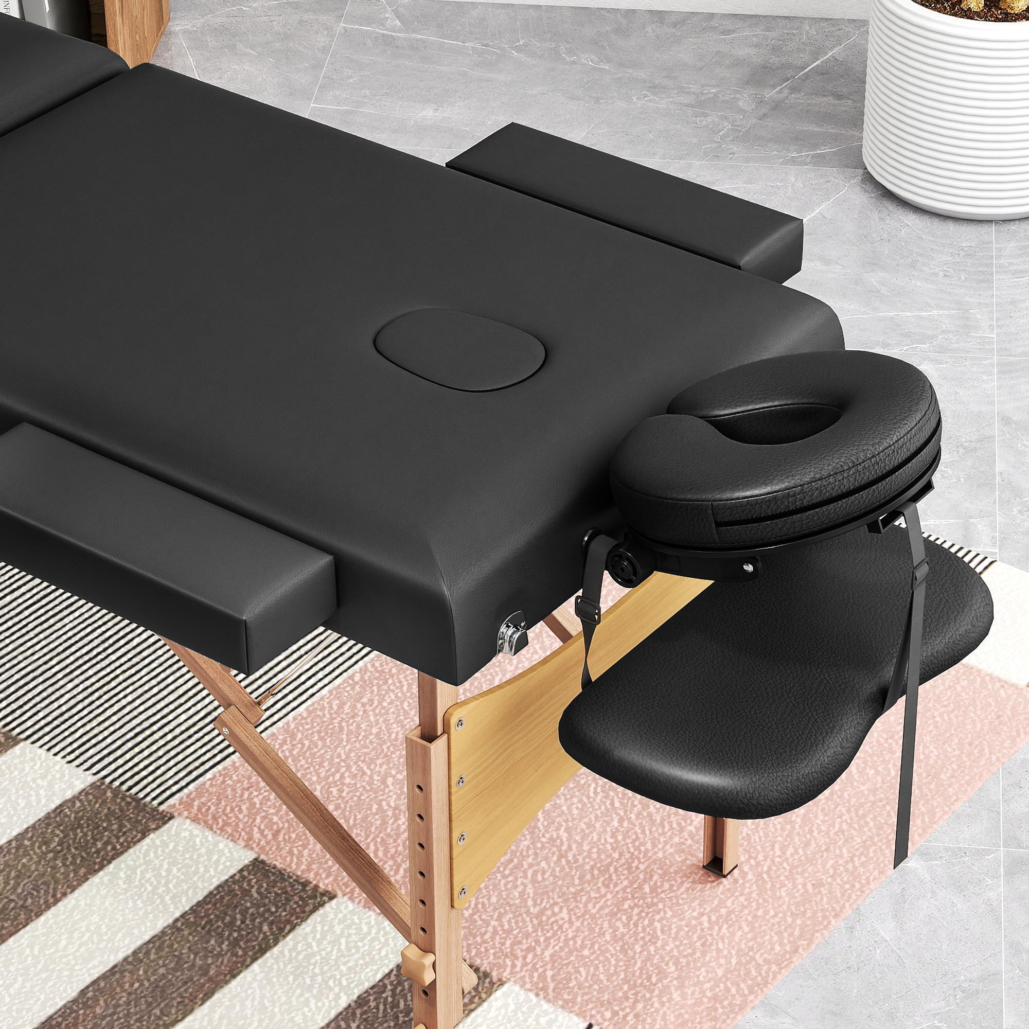 Marquesa 215x60x64-89 cm preto HOMCOM 4/5