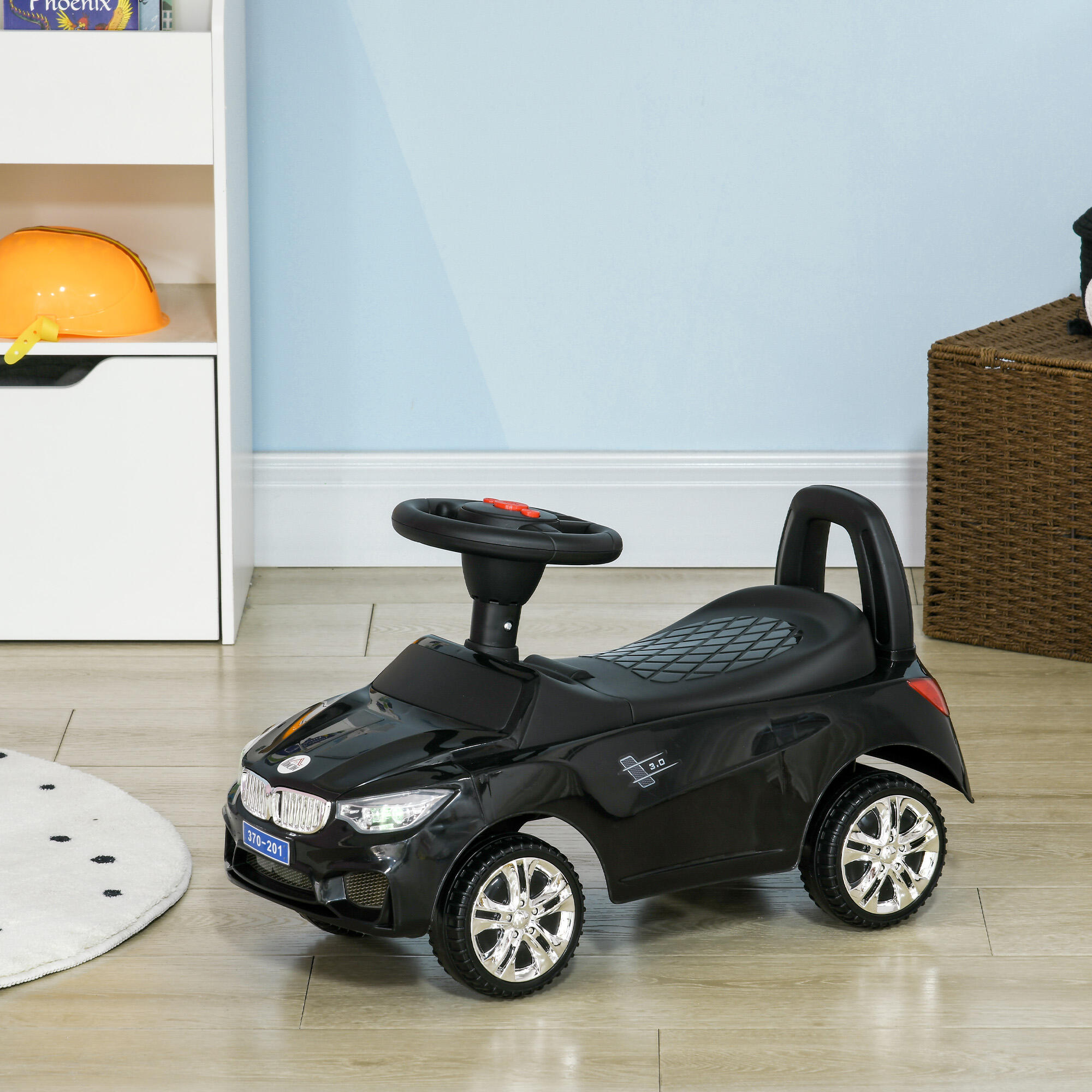 Carro andador 63,5x28x36 cm preto HOMCOM 2/6