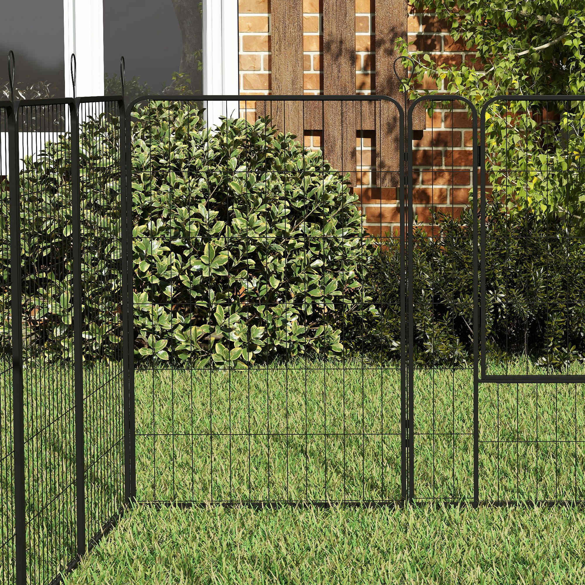 Parque para Perros PawHut 80x1.5x120 cm Negro 5/5
