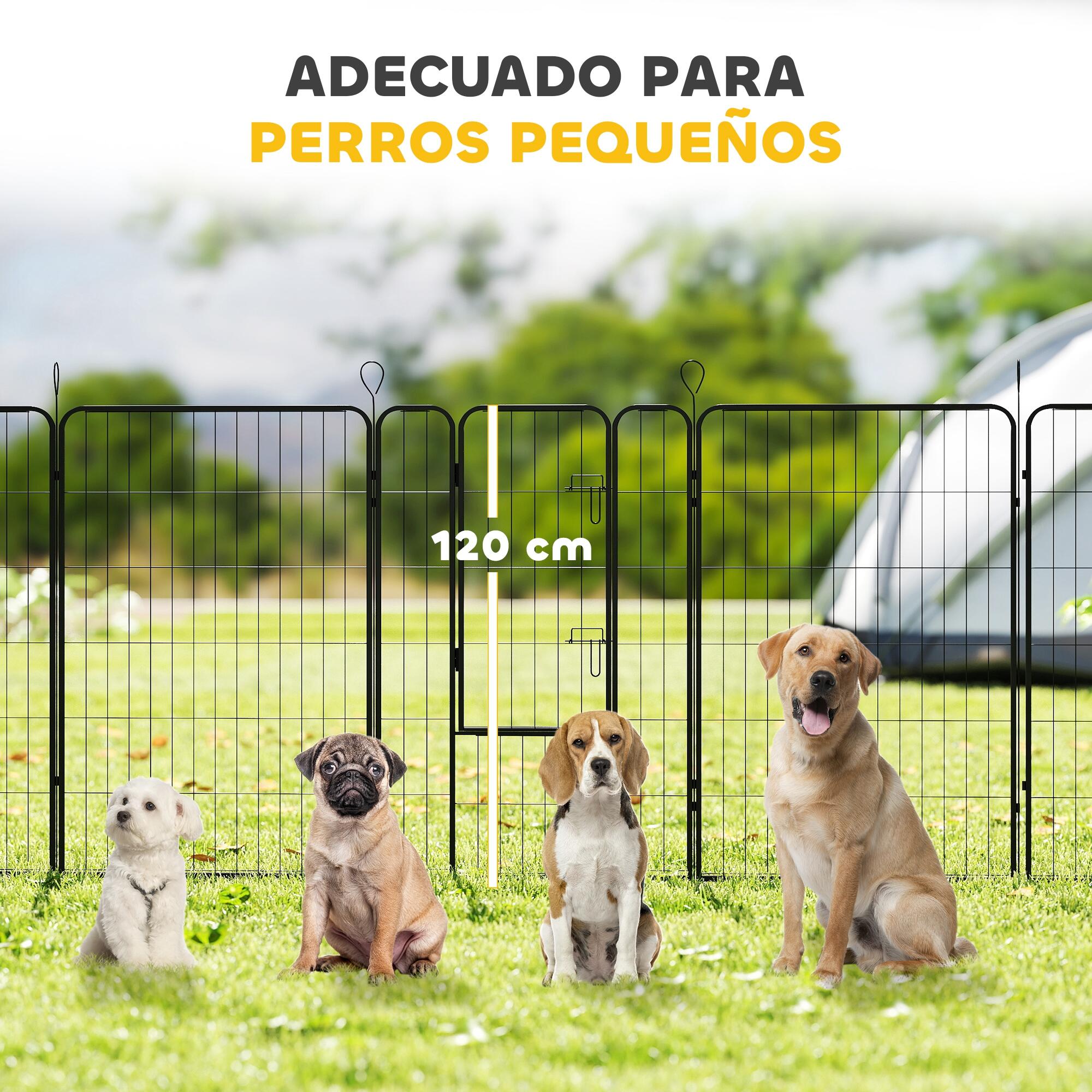 Parque para Perros PawHut 80x1.5x120 cm Negro 4/5