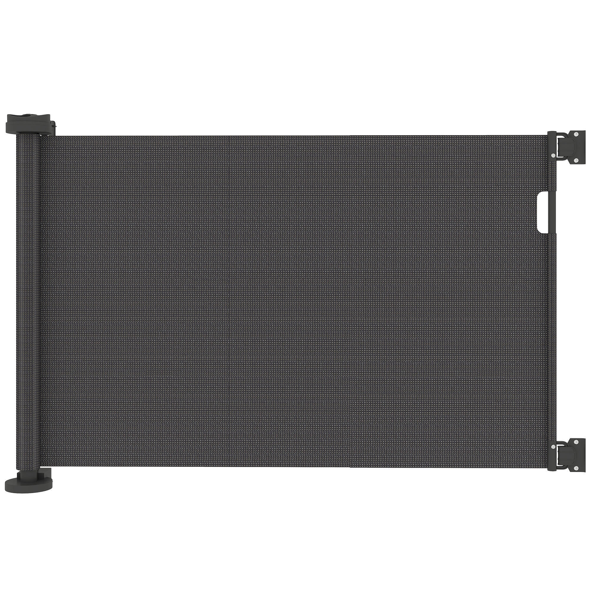 Barreira de segurança para animais 142x10x87 cm preto pawhut