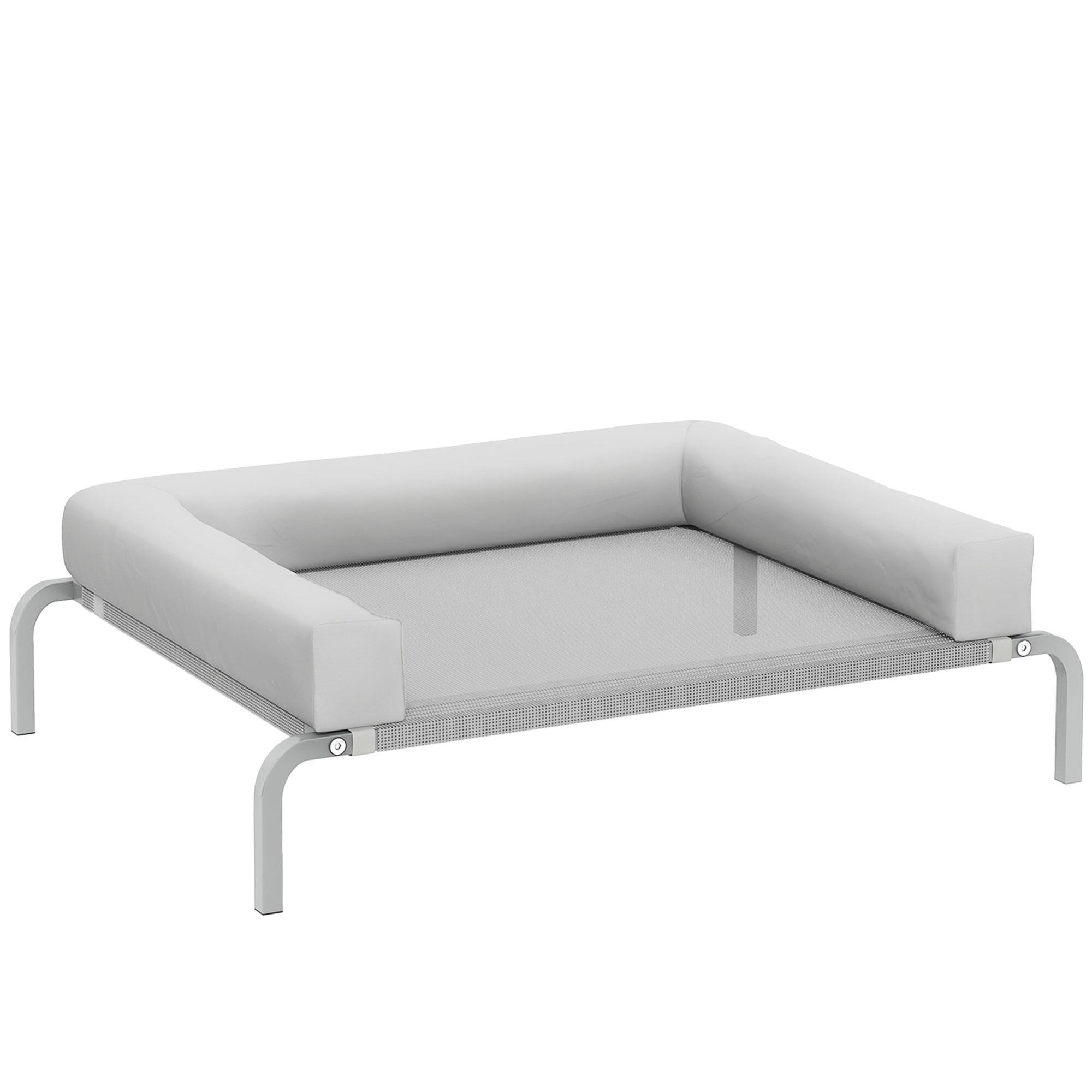 PAWHUT Cama elevada para cães 90x65x30 cm cinzento PawHut